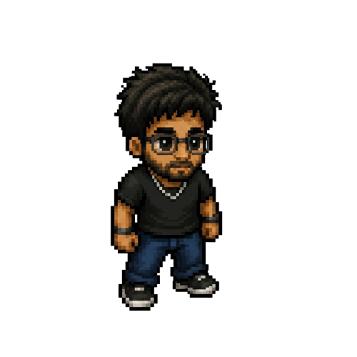 Rahul Sharma pixel-art portrait